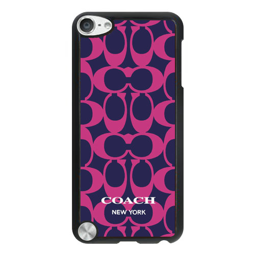 Coach Big Logo Fuchsia Navy iPod Touch 5TH CAC | Women - Click Image to Close